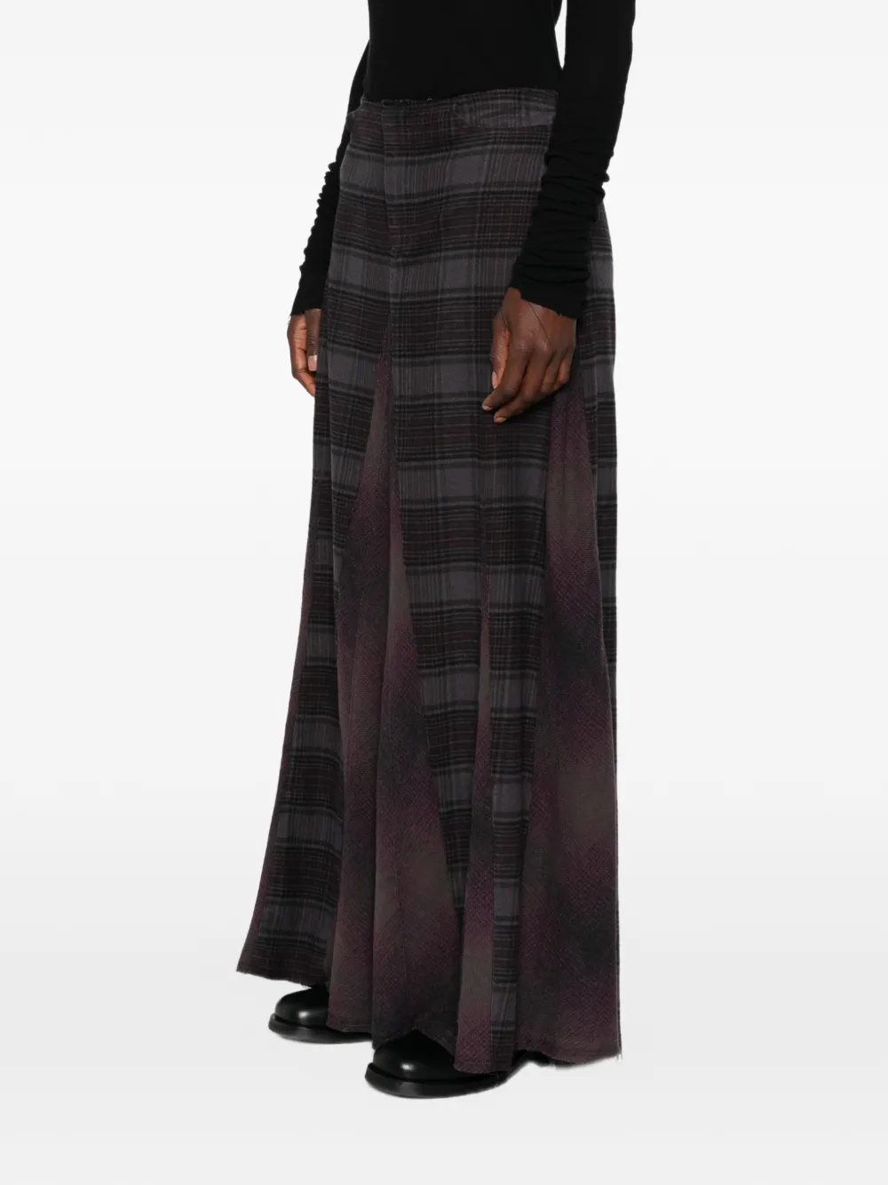 OUR LEGACY Rebel geruite maxi-rok Paars