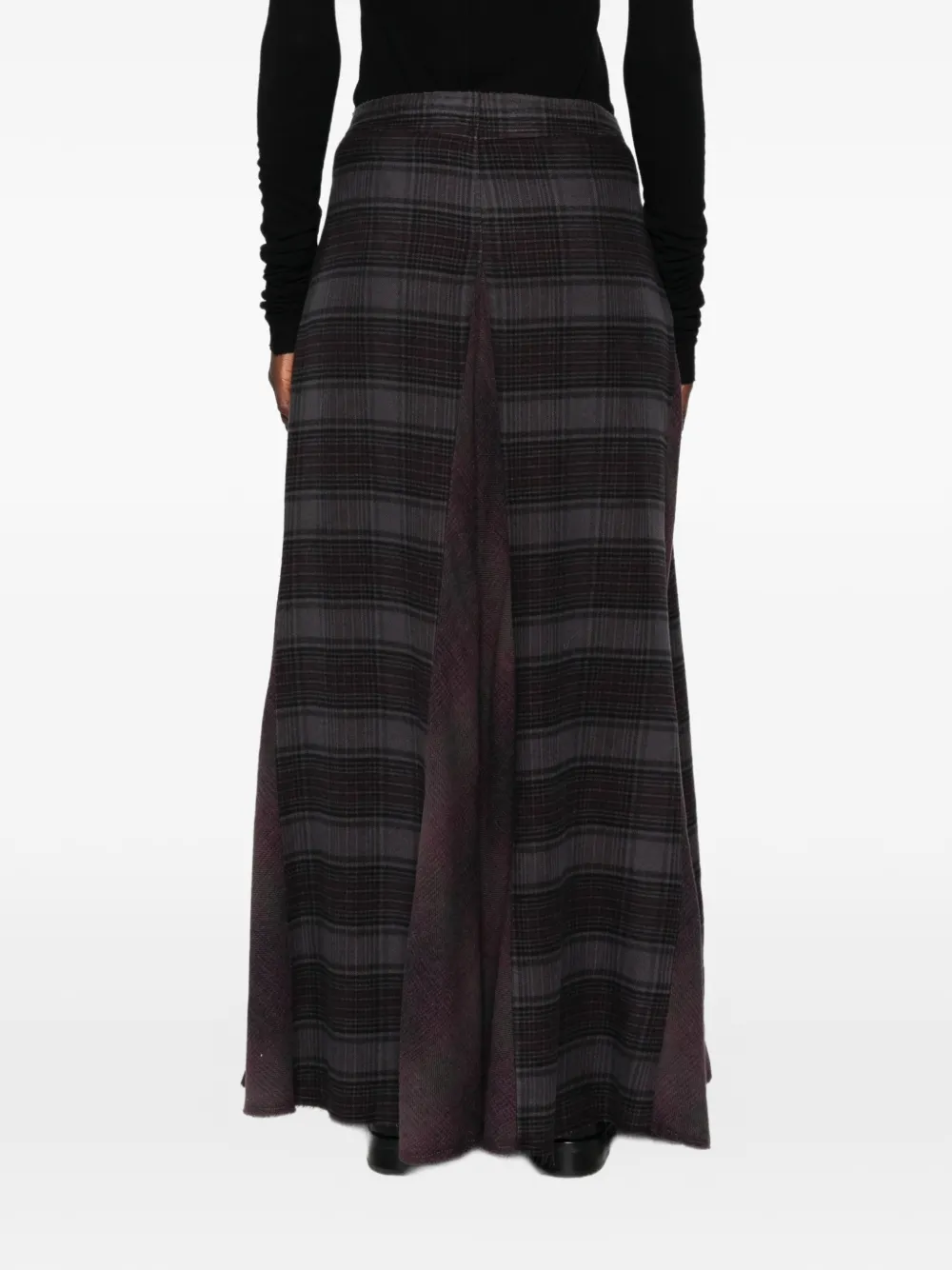 OUR LEGACY Rebel geruite maxi-rok Paars