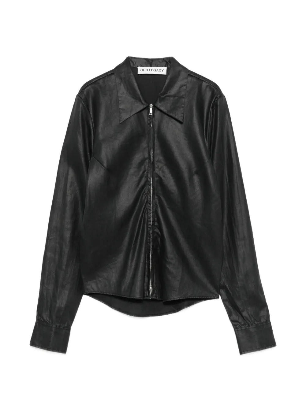 OUR LEGACY slim-fit zip-up shirt - Toni neutri