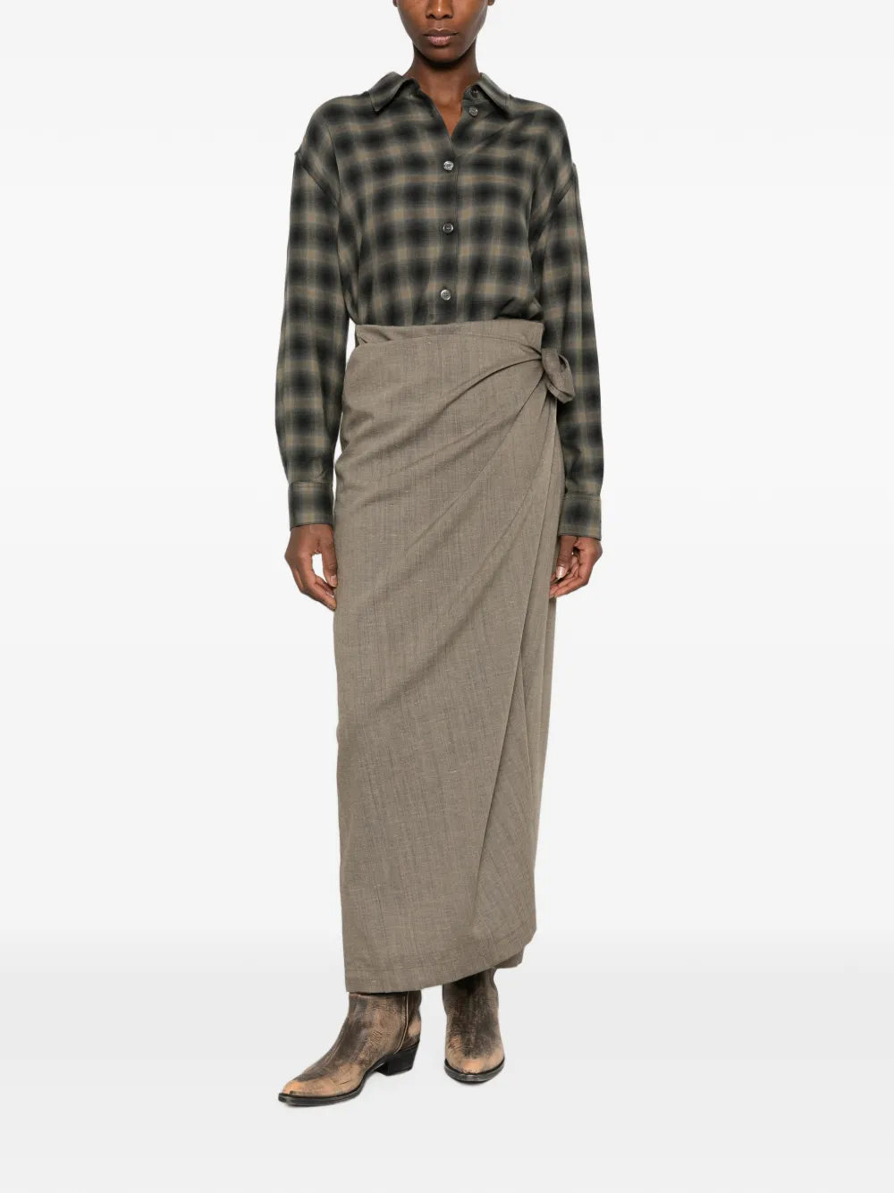 OUR LEGACY Twisted maxi dress Beige