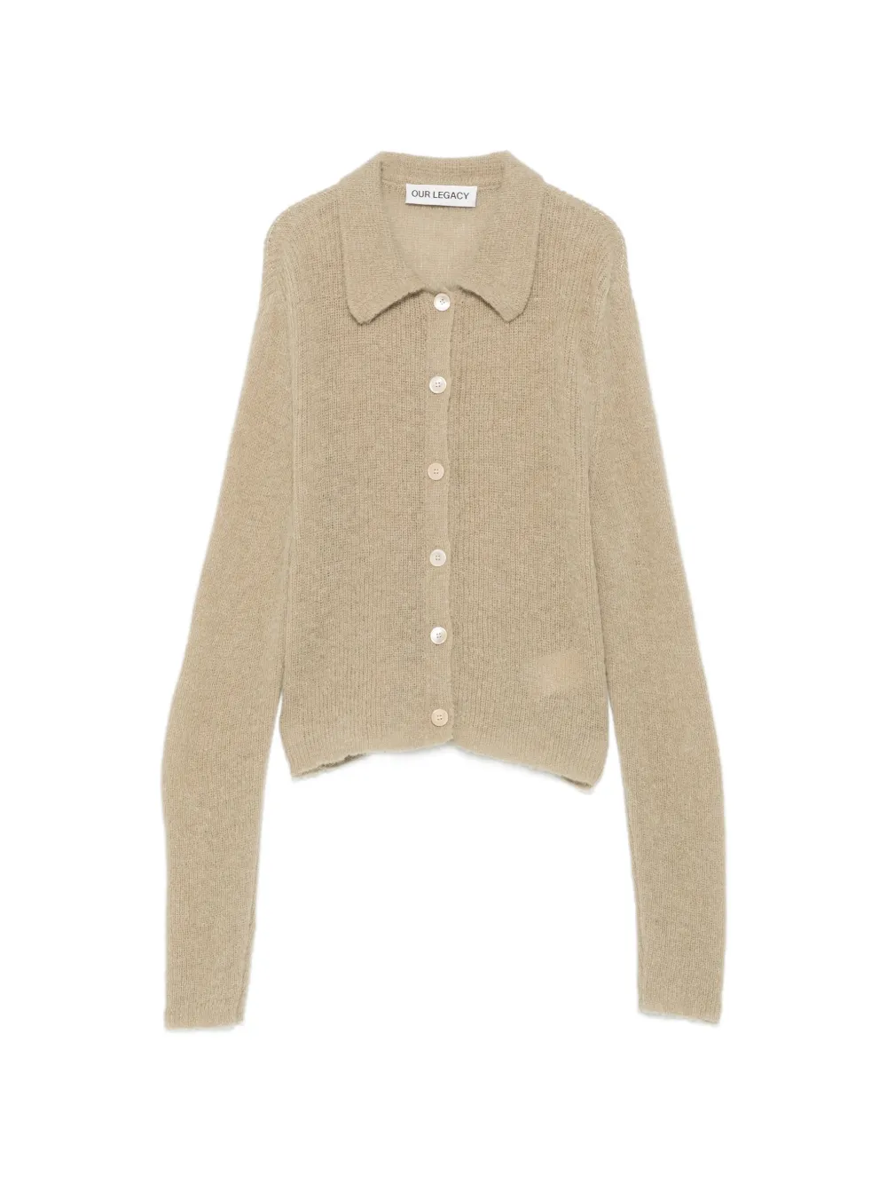 OUR LEGACY Mazzy polo-collar cardigan - Grün