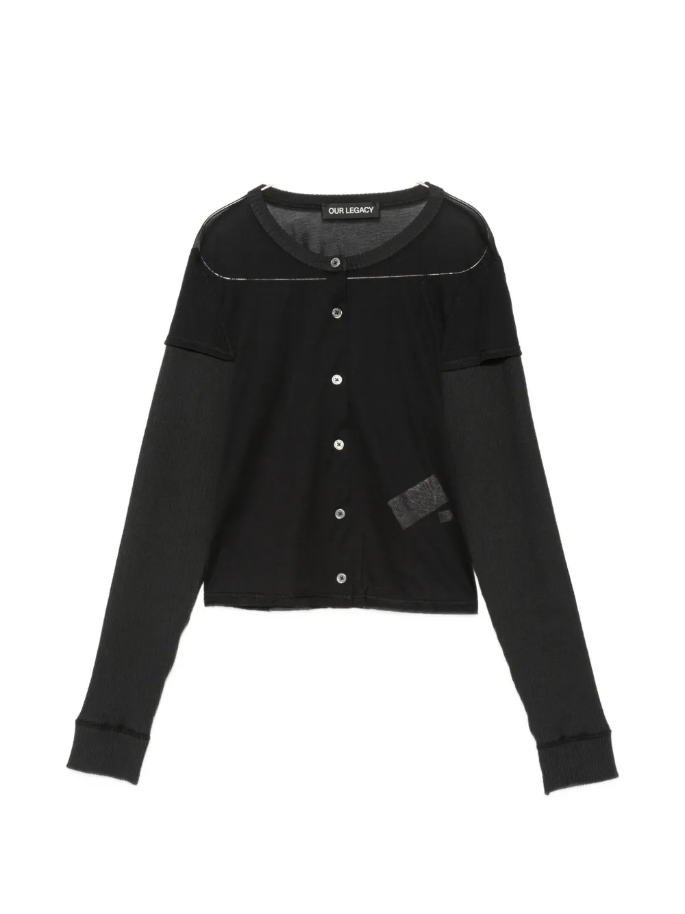 OUR LEGACY Heat knitted-sleeves cardigan - Nero