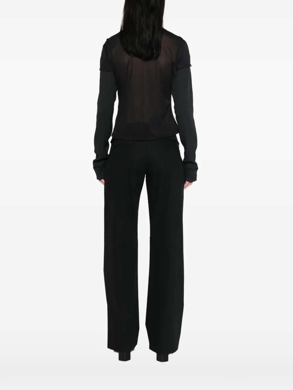 OUR LEGACY Heat vest met gebreide mouwen Zwart