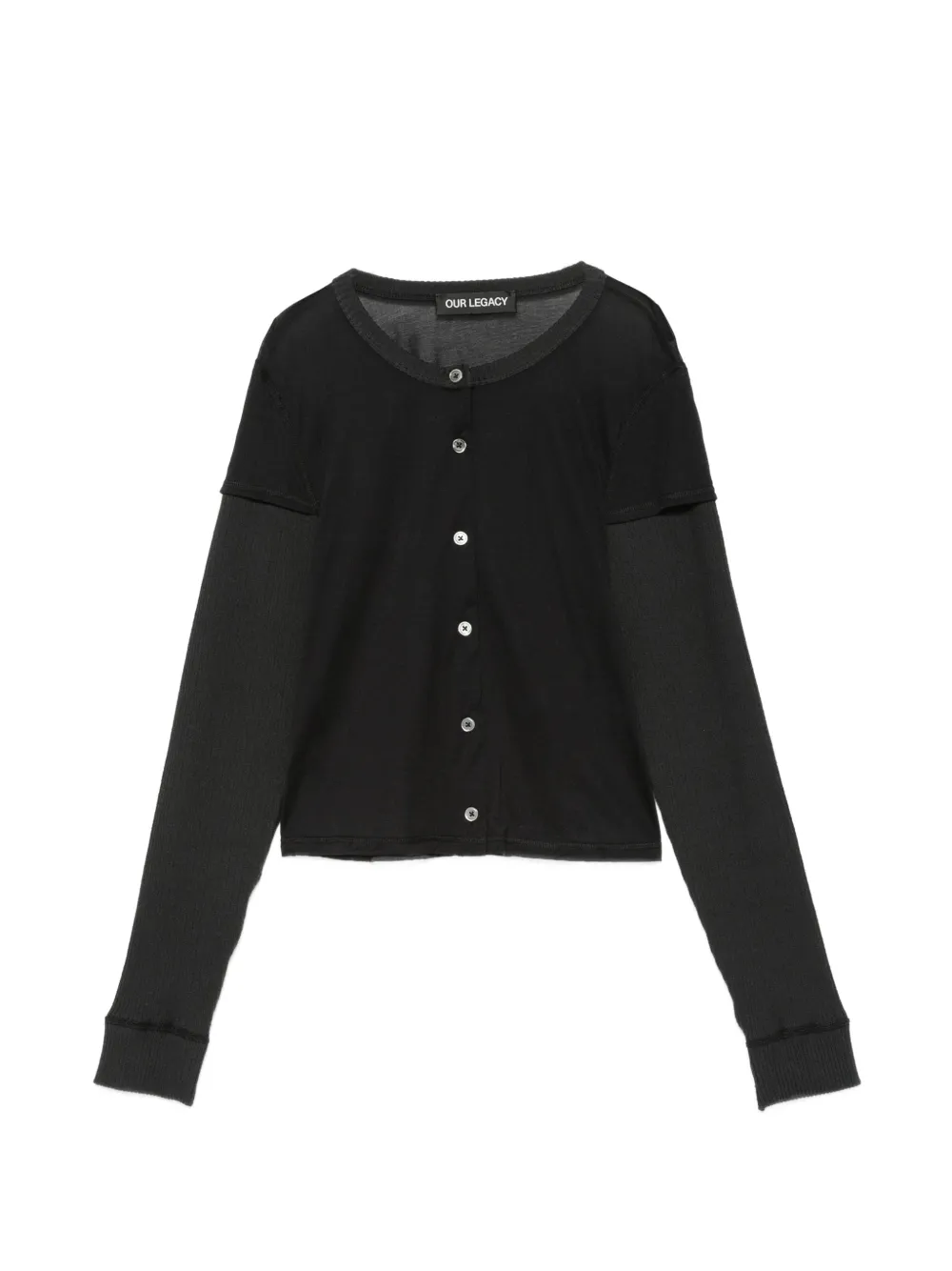 OUR LEGACY Heat knitted-sleeves cardigan - Nero