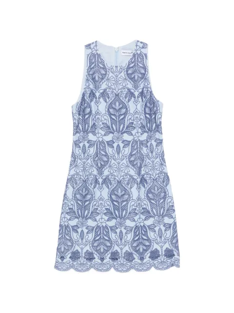 Rebecca Vallance Blooming Lanterns guipure-lace scalloped-hem mini dress