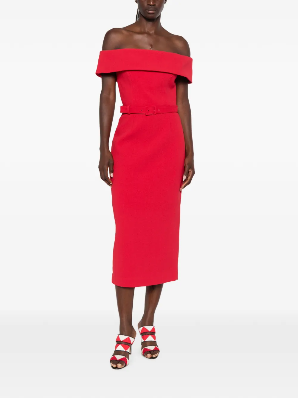 Rebecca Vallance Precious midi-jurk Rood
