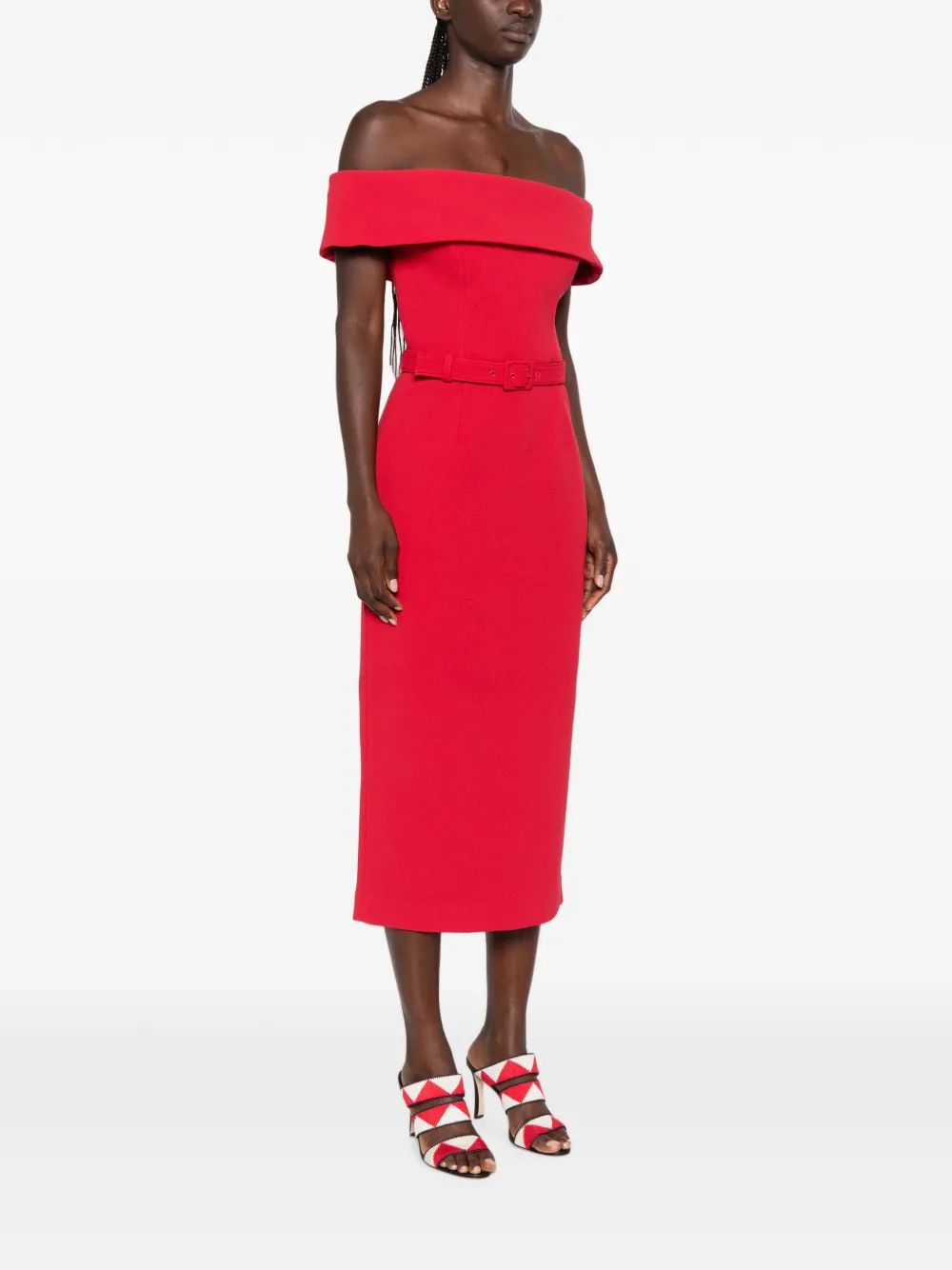 Rebecca Vallance Precious midi-jurk Rood