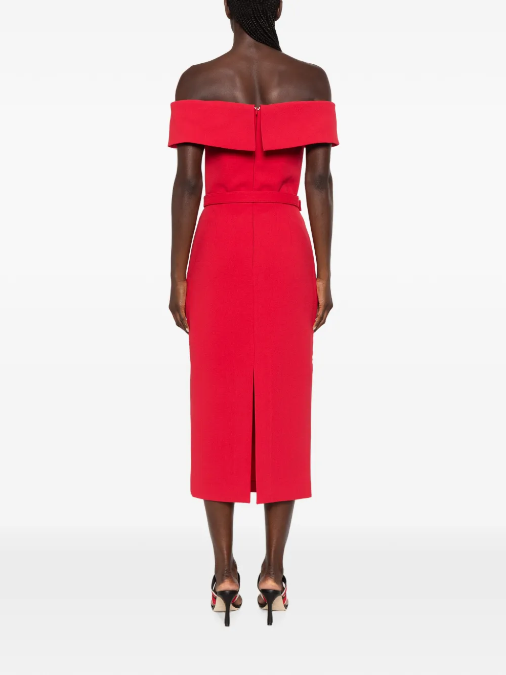 Rebecca Vallance Precious midi-jurk Rood