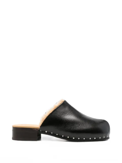 OUR LEGACY Naoto shearling-lined leather clogs