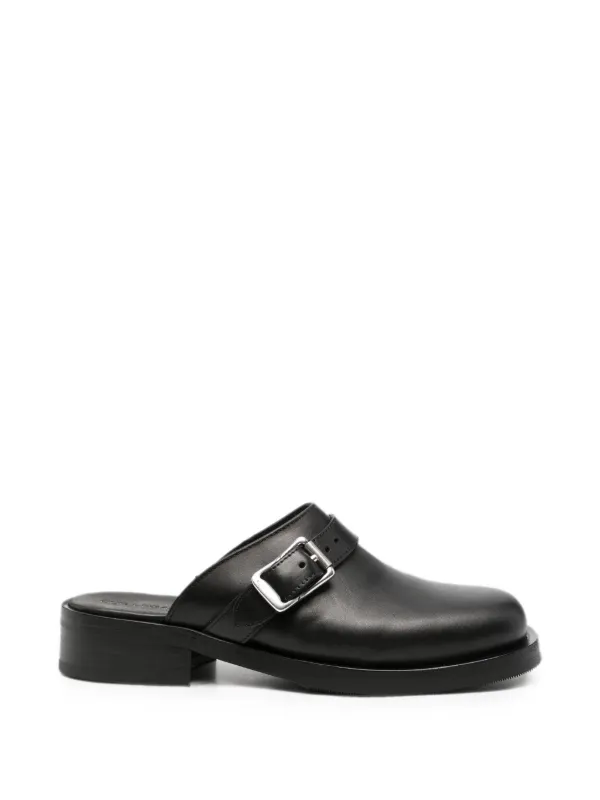 OUR LEGACY Camion Mules in Black Leather