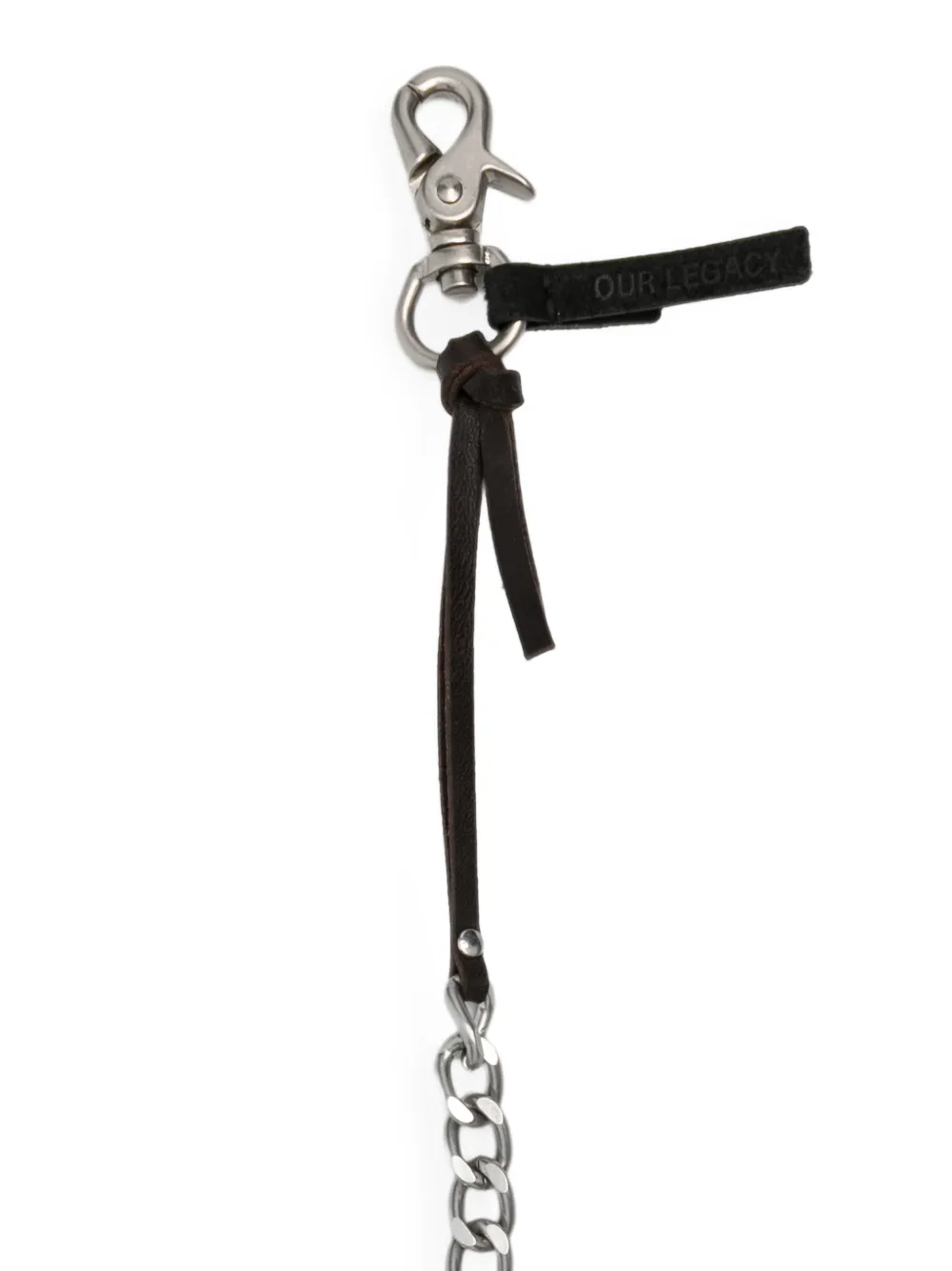 OUR LEGACY Ladon leather-mixture keyring Bruin