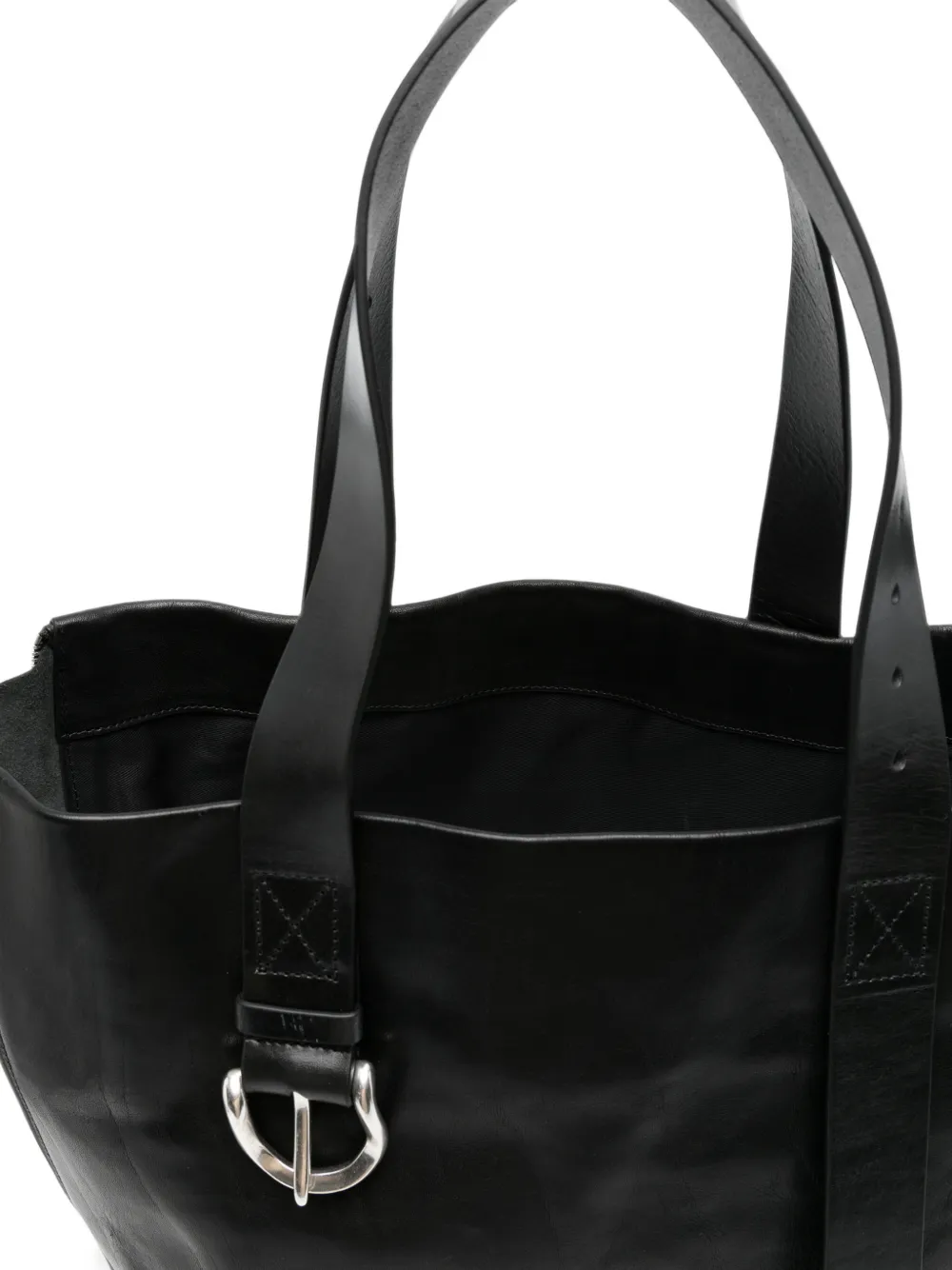 OUR LEGACY Throttle leren shopper Zwart