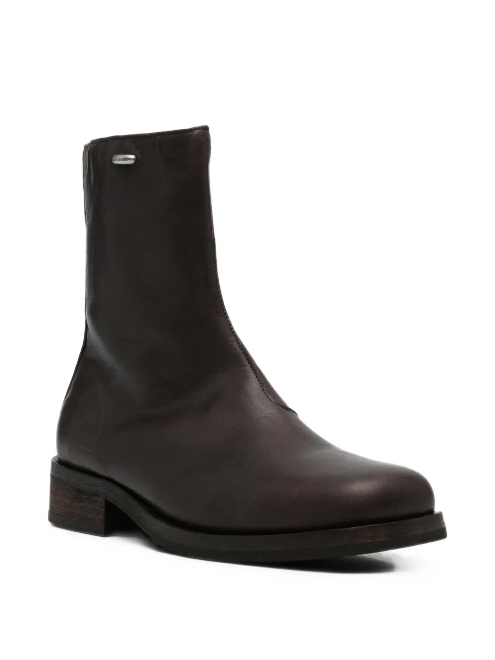 OUR LEGACY Camion waxed leather boots Bruin