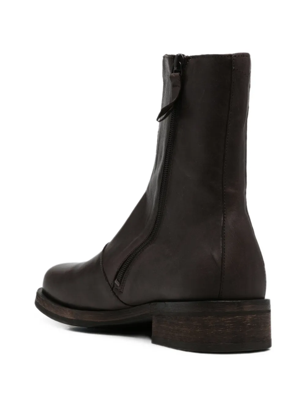 OUR LEGACY Camion waxed leather boots Bruin