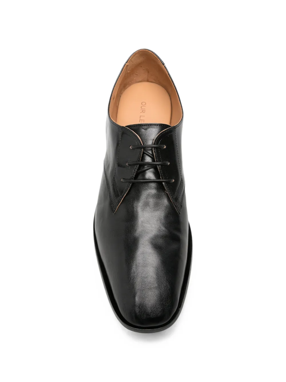 OUR LEGACY Collapsing Consultant leather derby shoes Zwart