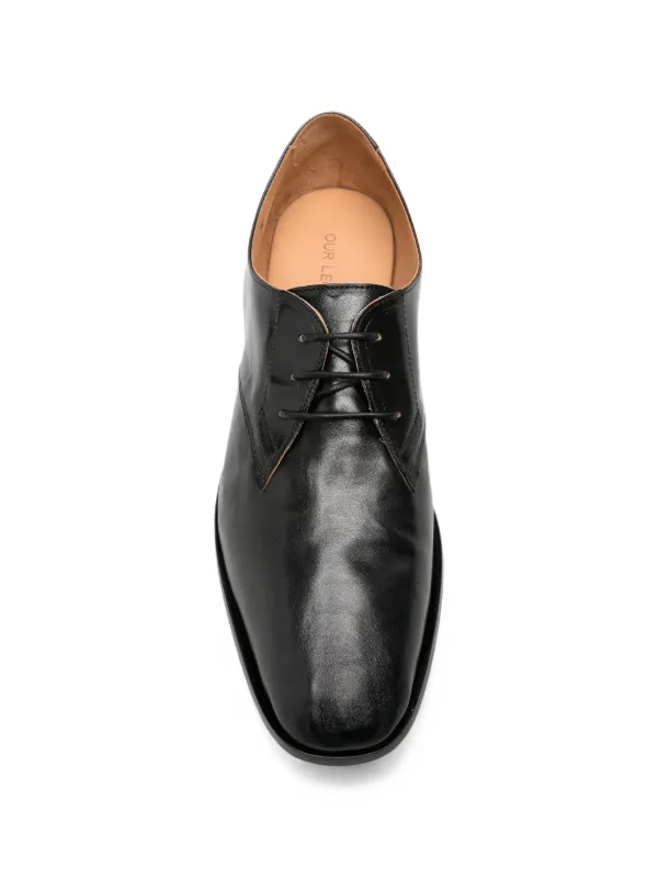 OUR LEGACY Collapsing Consultant Leather Derby Shoes | Black