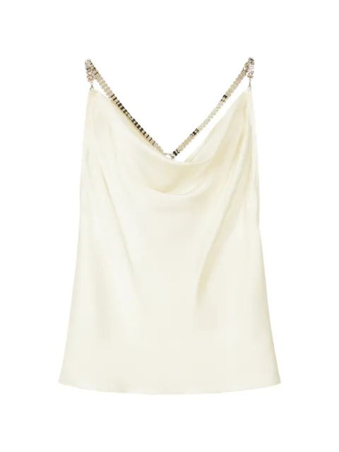 Patrizia Pepe Seidenbluse mit Schmuckdetail