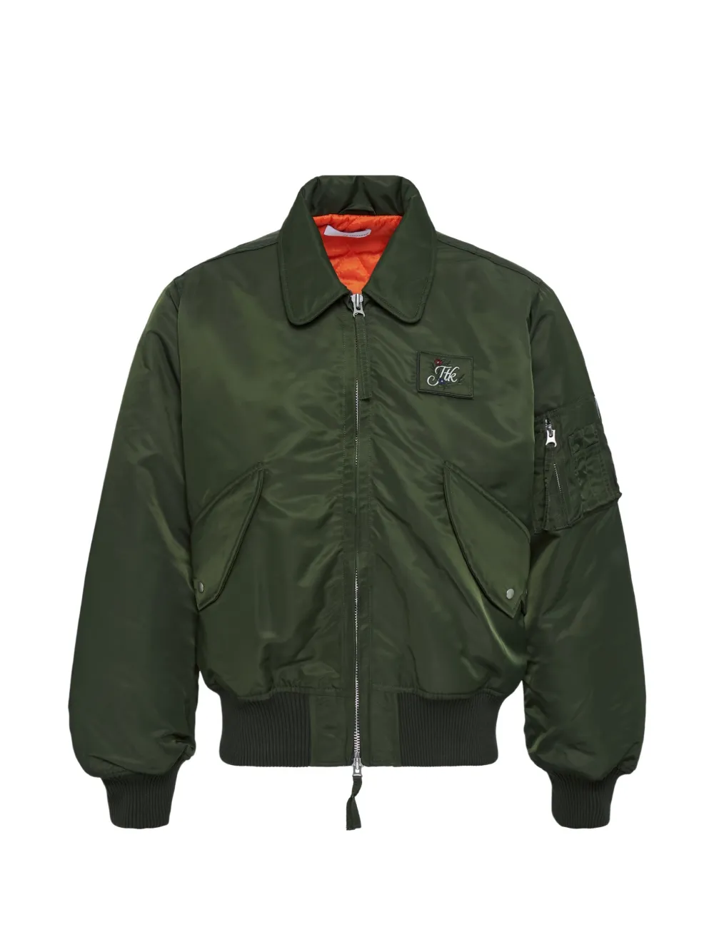 Juntae Kim Embroidery Flight Jacket In Green