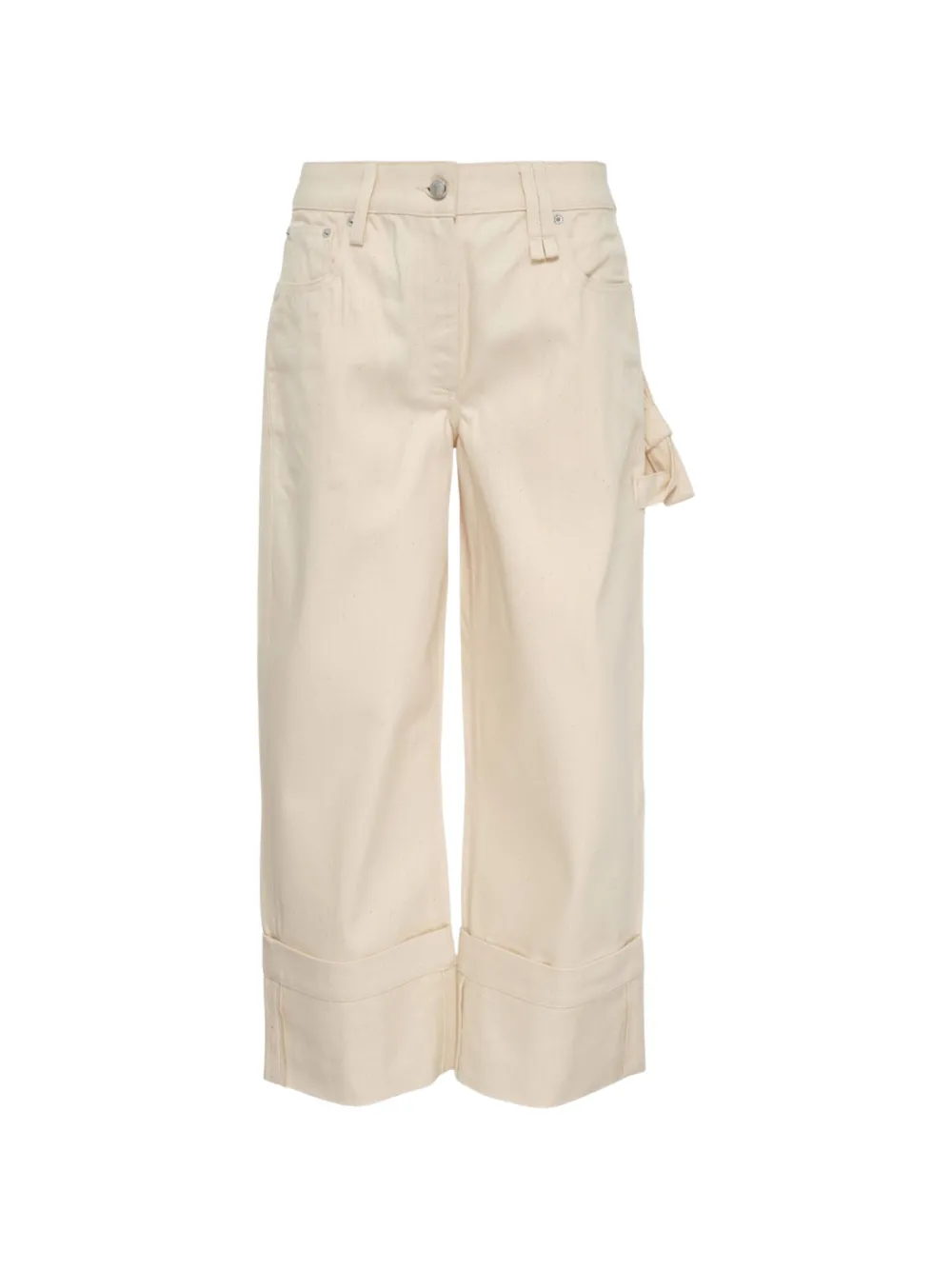 Simone Rocha bow straight jeans - Toni neutri