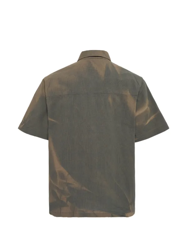 JiyongKim sun-bleached Work Shirt | Green | FARFETCH PT