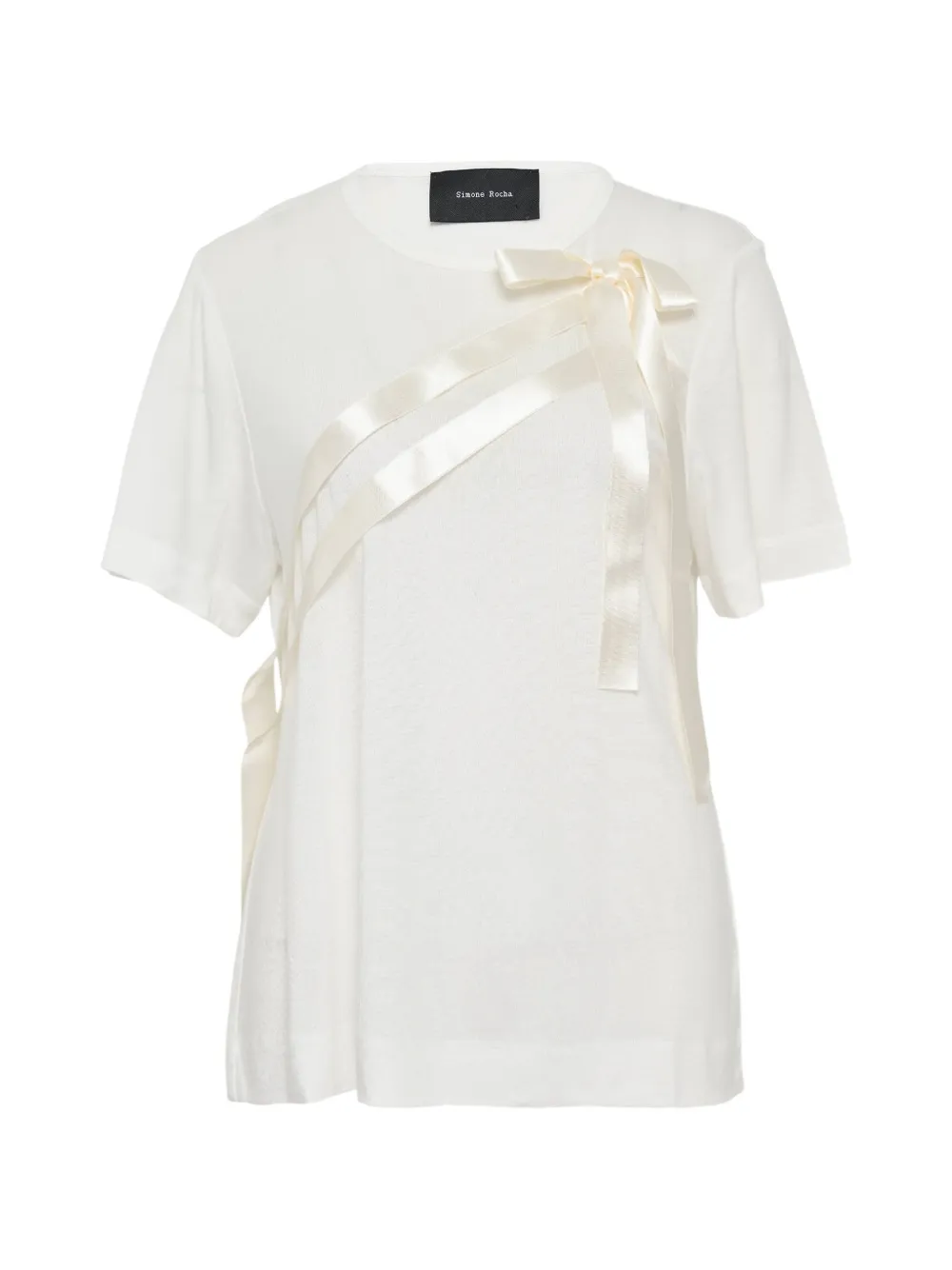 Simone Rocha bow sash T-shirt - Bianco