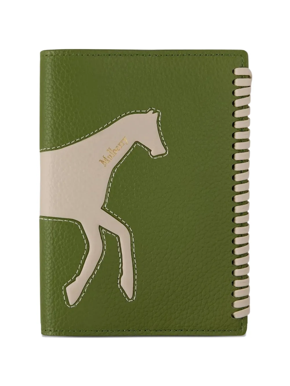 Mulberry horse-appliqué passport holder - Verde