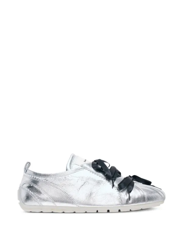 Simone Rocha Ribbon Ballerina Sneakers in Silver
