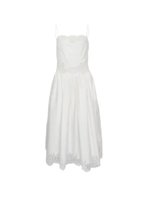 Self-Portrait Lace Tiered Maxi Dress | White | FARFETCH