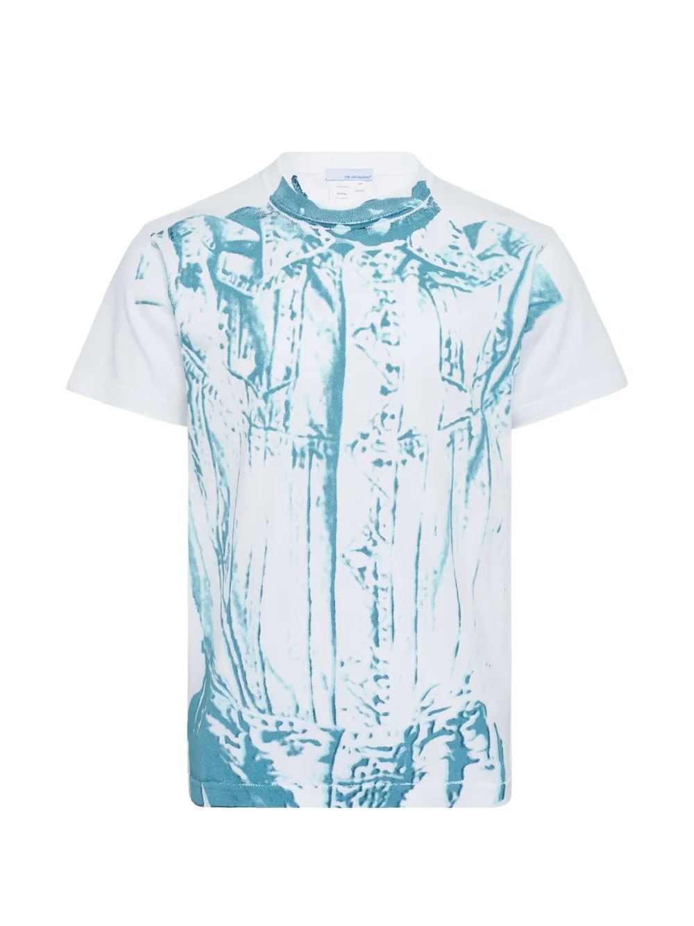 Juntae Kim Artisanal Denim Corset Jacket Cotton T-shirt In Blue