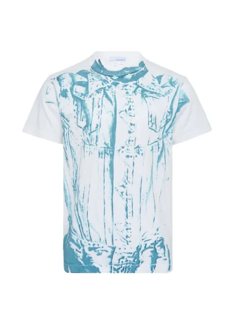 JUNTAE KIM Artisanal Denim Corset Jacket cotton T-shirt