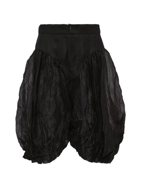 Renli Su Elysia balloon-shaped cropped linen trousers