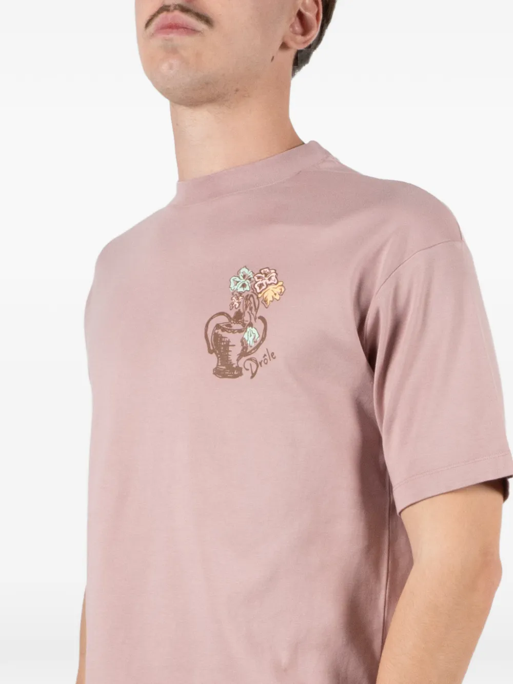 Drôle De Monsieur T-shirt met bloemenprint Roze