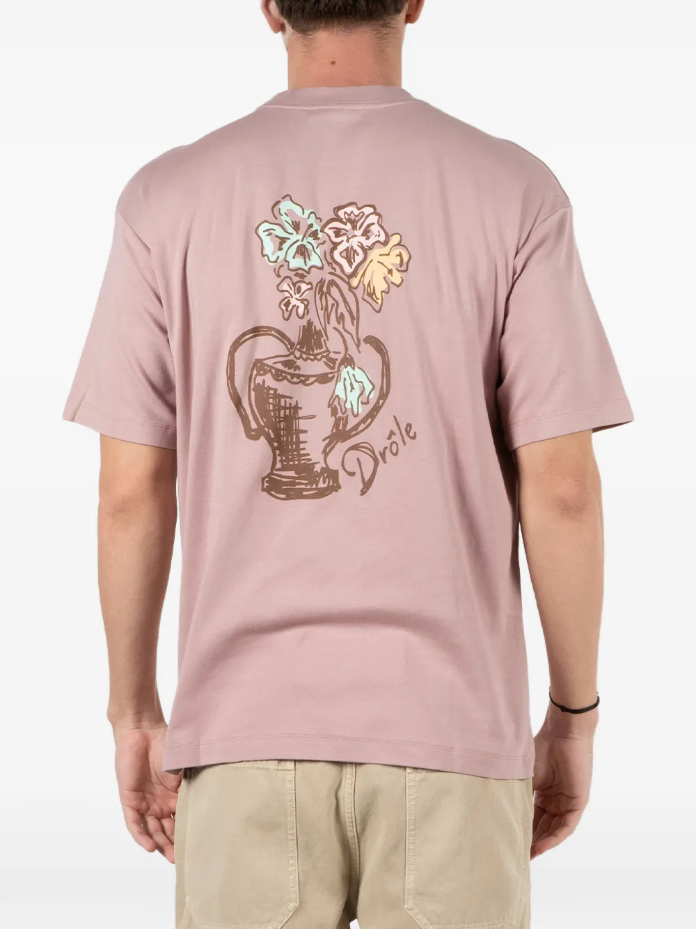 Drôle De Monsieur T-shirt met bloemenprint Roze