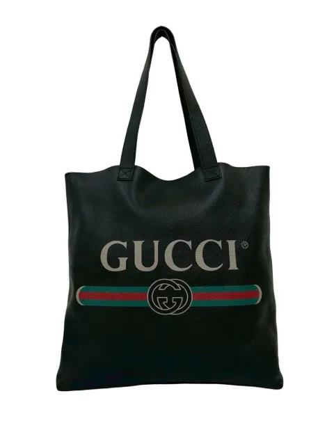 Gucci Pre-Owned 2000-2015 Leather Logo tote bag