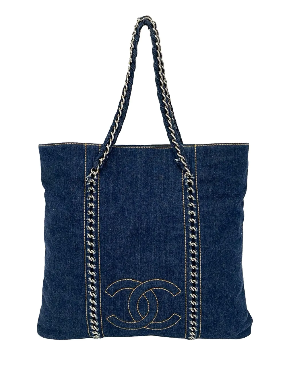 CHANEL Pre-Owned 2005-2006 Denim Luxe Ligne tote bag - Blu