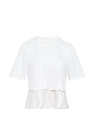 Noir Kei Ninomiya チュールスリーブ Tシャツ | ホワイト | FARFETCH JP