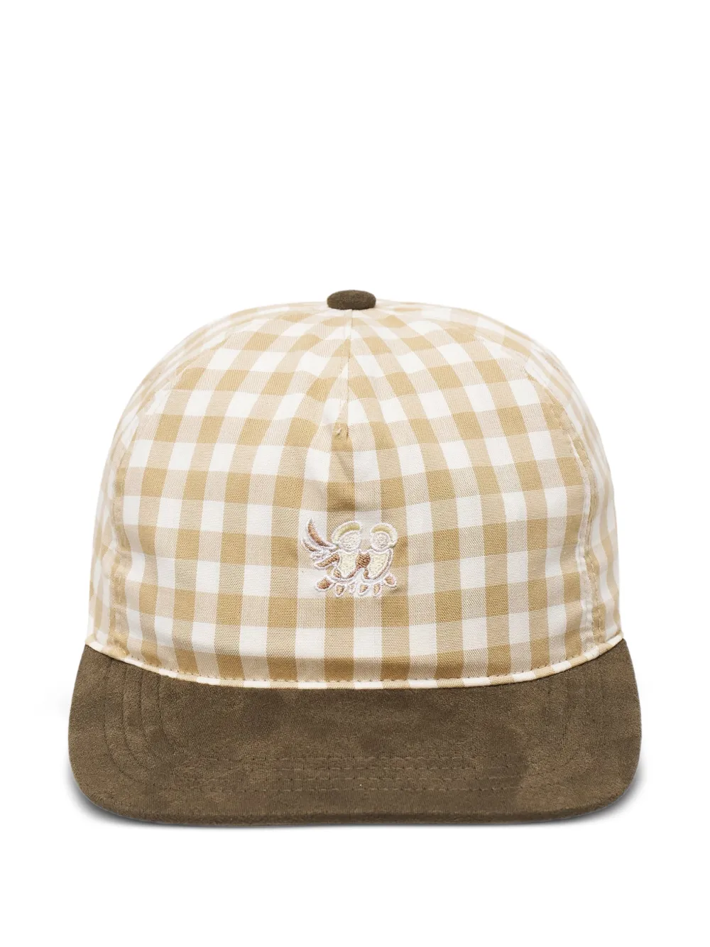 JUNTAE KIM embroidery check cap - Nude