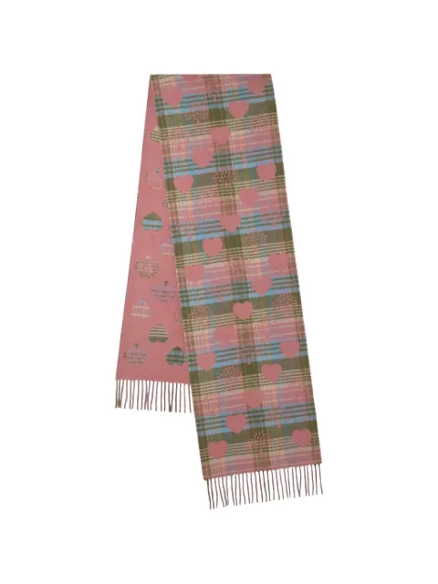 Mulberry check heart scarf