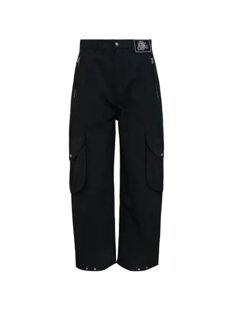JUNTAE KIM Artisanal petal pocket cotton cargo trousers