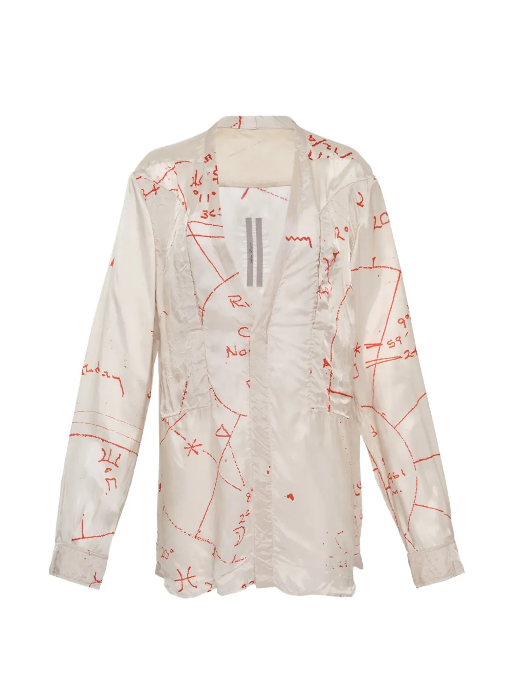 Rick Owens Larry Fogpocket printed shirt - Nude