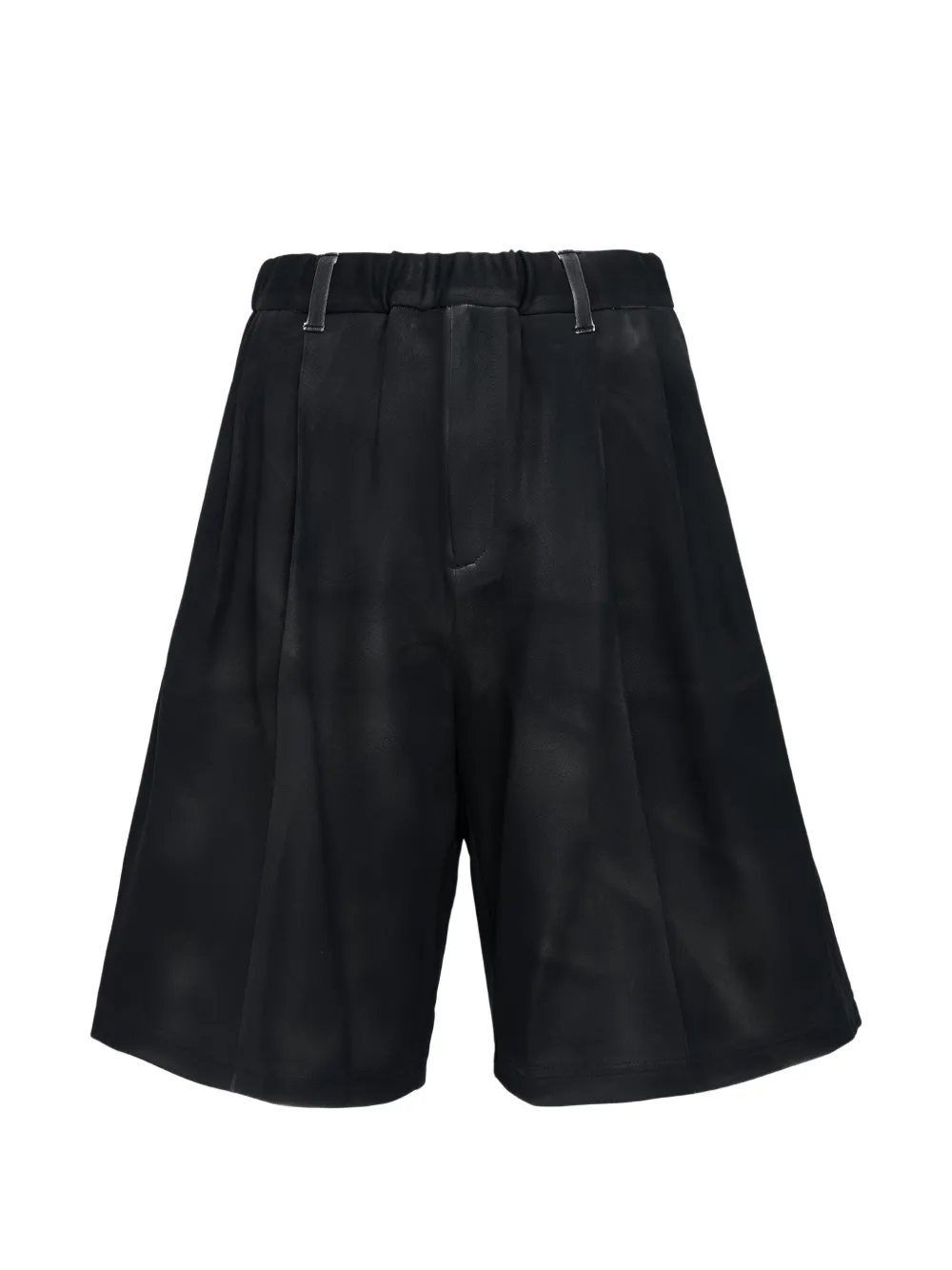 Taakk Faux-leather Shorts In Blue