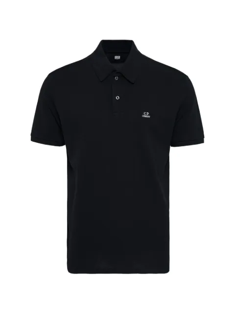 C.P. Company playera tipo polo de piqué manga larga
