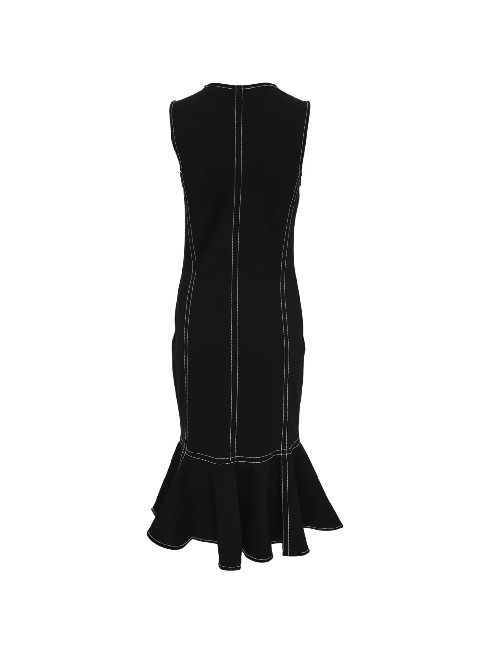 AMI Paris Peplum midi-jurk Zwart