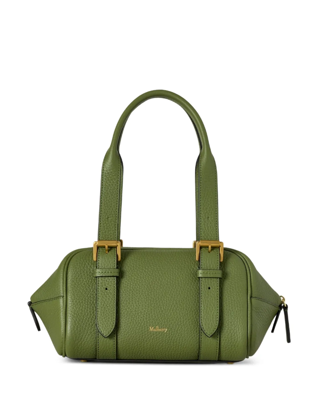 Mulberry logo-charm buckled shoulder bag - Verde