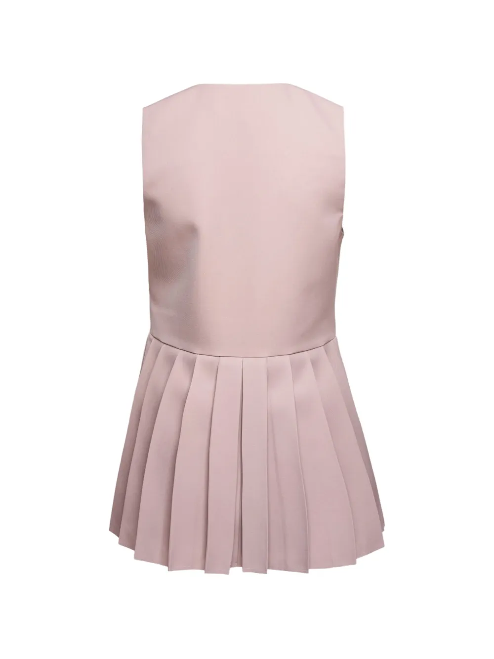 Jil Sander Geplooide wollen top met V-hals Roze