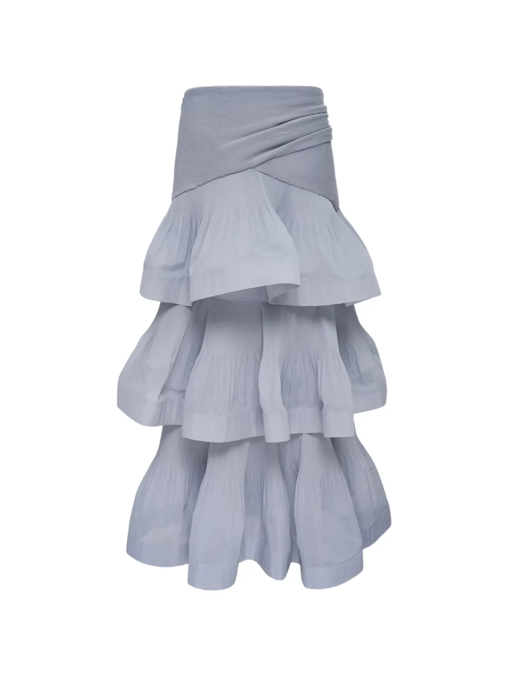 ZIMMERMANN pleated tiered midi skirt - Blau