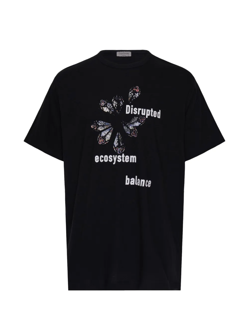 Yohji Yamamoto graphic-print short-sleeve cotton T-shirt - Nero