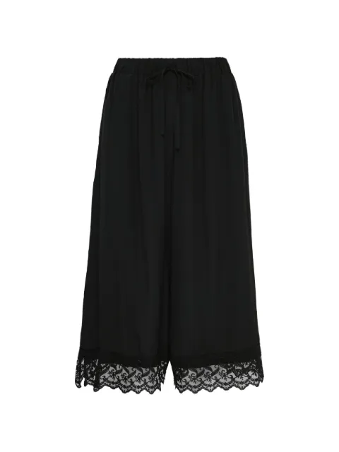 Simone Rocha cropped lace trim trousers