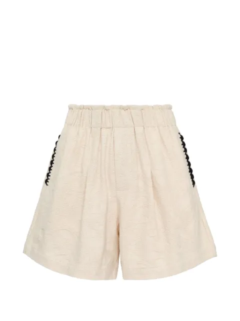 Renli Su contrast trim shorts