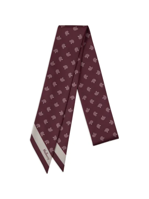 Mulberry Skinny tree-prints scarf